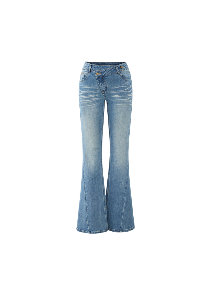 LLDC Slim-Fit Flared Jeans [Blue] – LaLuneDuCiel