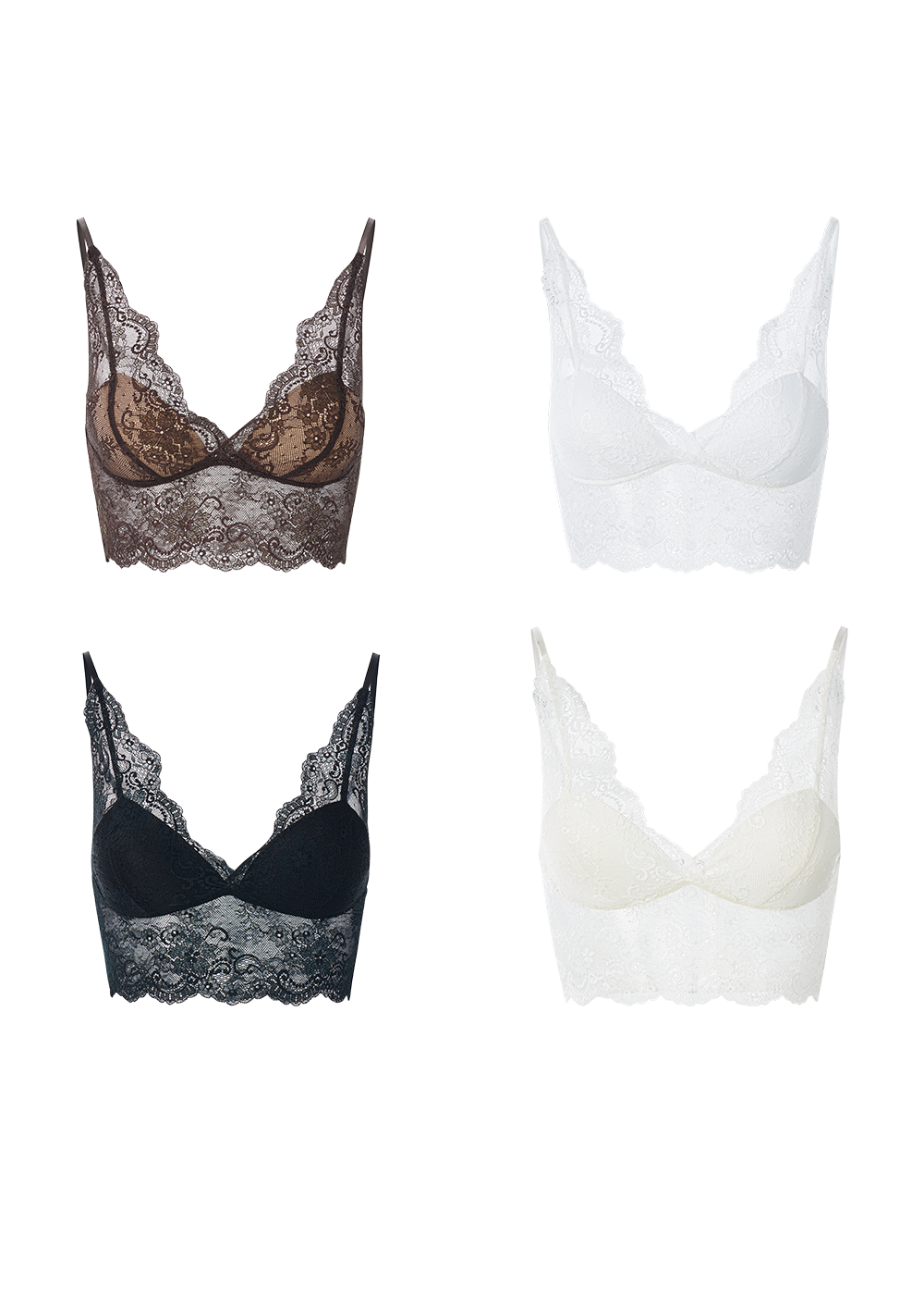 LLDC 'FLORAL TEA REVERIE' Lace Trim Layered Camisole [4COLOR